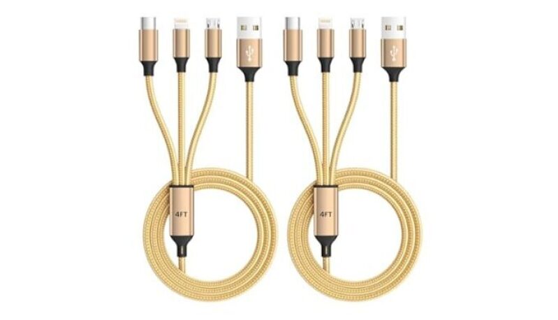 Essential 3-in-1 Charging Cable for Cruises, Camping 5FT
