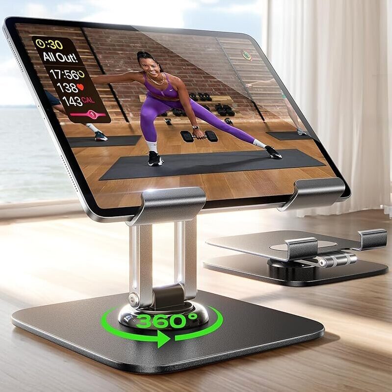 LISEN 360 Adjustable Foldable Tablet Holder - Perfect for iPad, Office, and Home