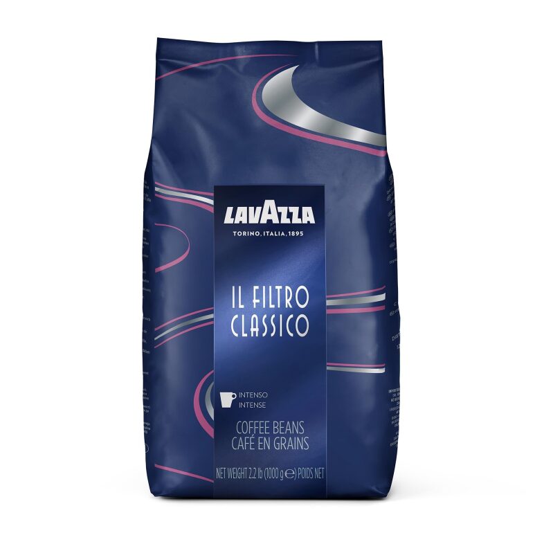 Lavazza Il Filtro Classico Dark Roast Whole Bean Coffee - Premium Italian Coffee
