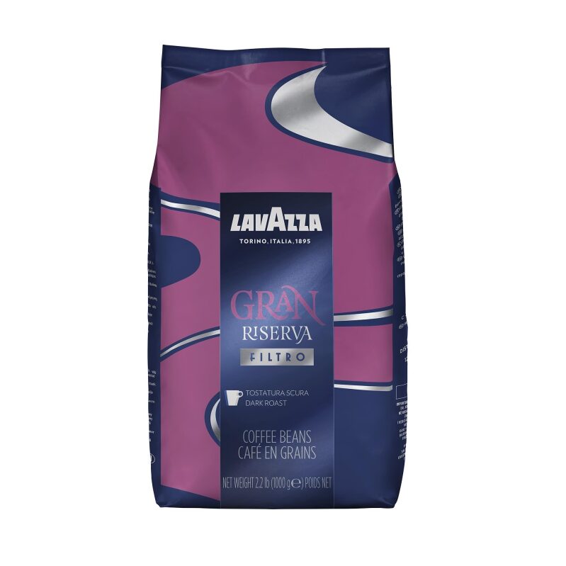 Lavazza Gran Riserva Filtro Whole Bean Coffee Dark Roast 2.2LB Bag