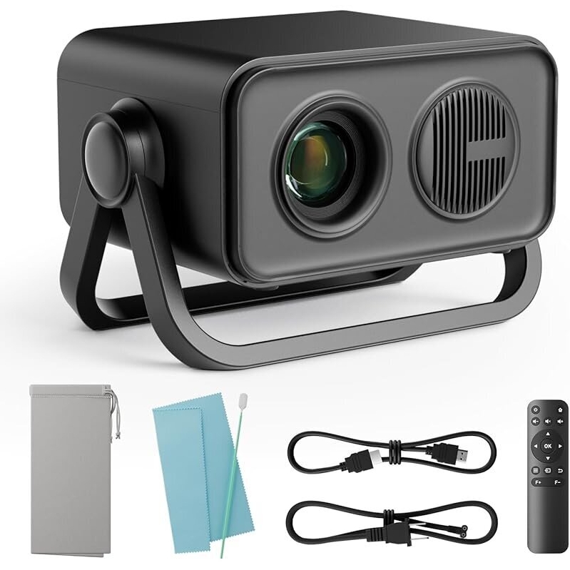 Compact Bkz 1080p 500lm Mini Projector for Home Theater