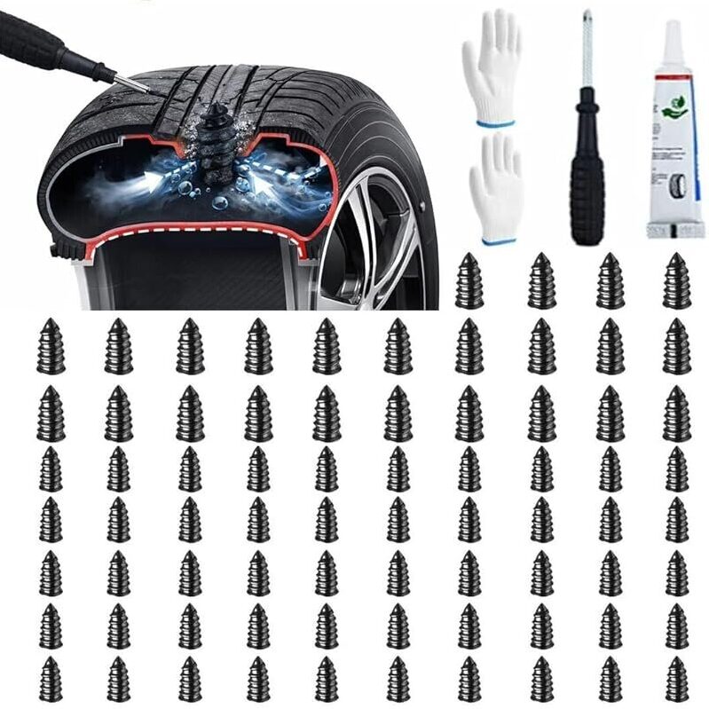 Professional Emergency Tire Repair Kit - Reliable Tire Patch Screw Solution