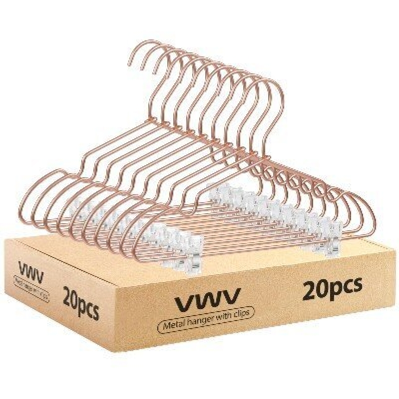 20-Piece Rose Gold Aluminum Alloy Children's Hangers