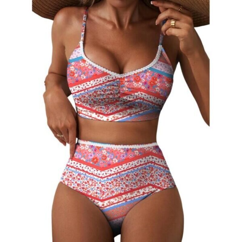 Moderate Coverage Ruched Bikini Set - XX-Large, 60% Off