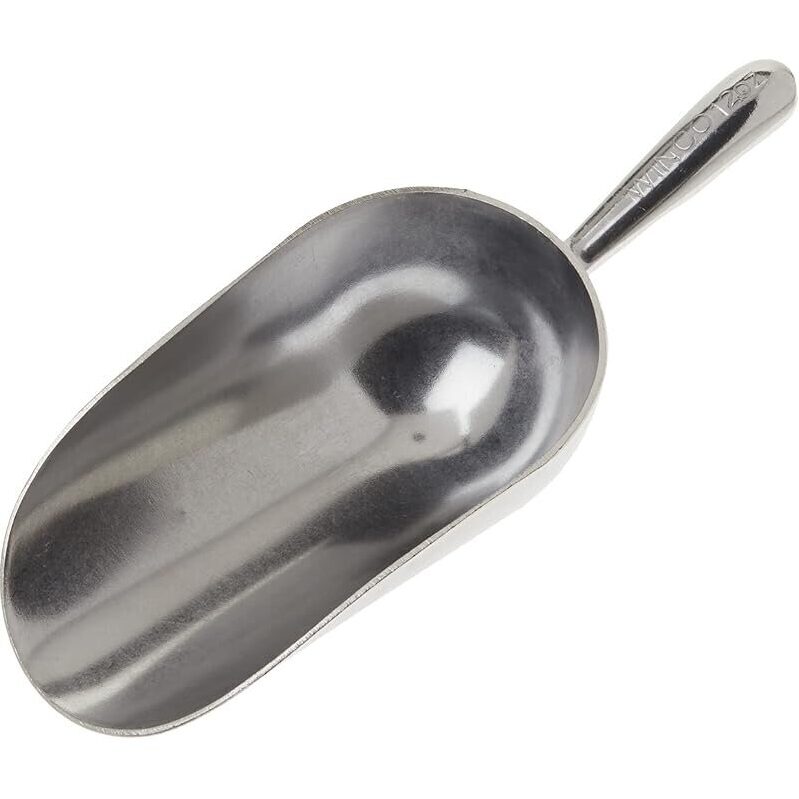 Winco Aluminum Utility Scoop 12oz Medium – Perfect for Dry Goods, Ice, or Candy