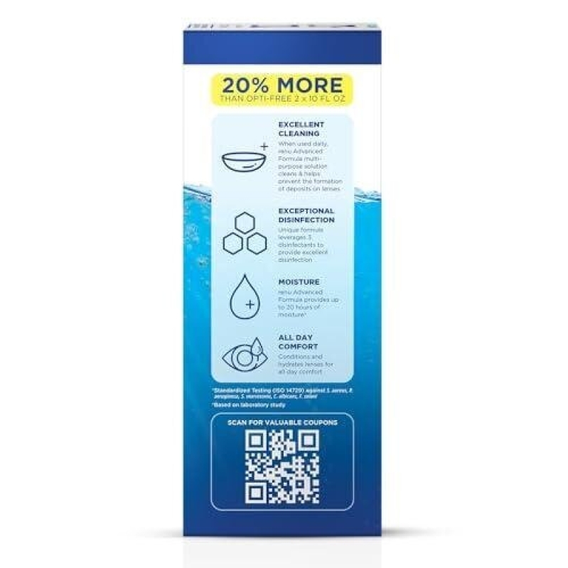 OPTI-FREE Advanced Lens Solution - 20% More Solution, 43% Off