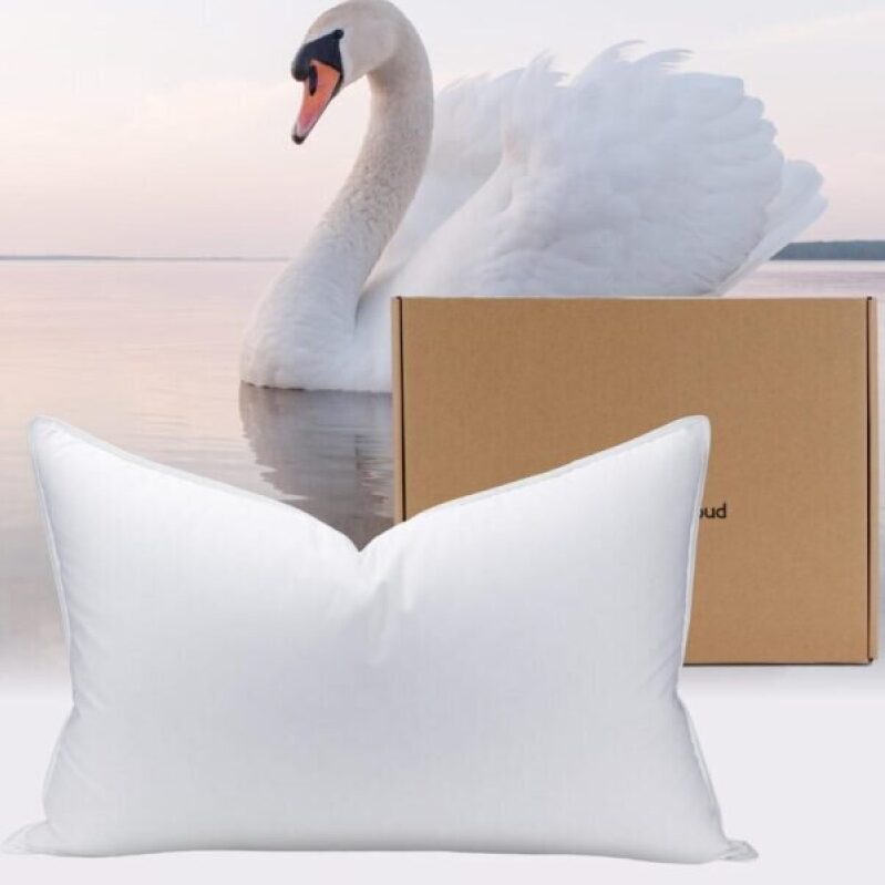 PlushHavenCloud White Goose Down Pillow - Luxury Hotel Bed Pillow with 100% 1000+ Fill Power
