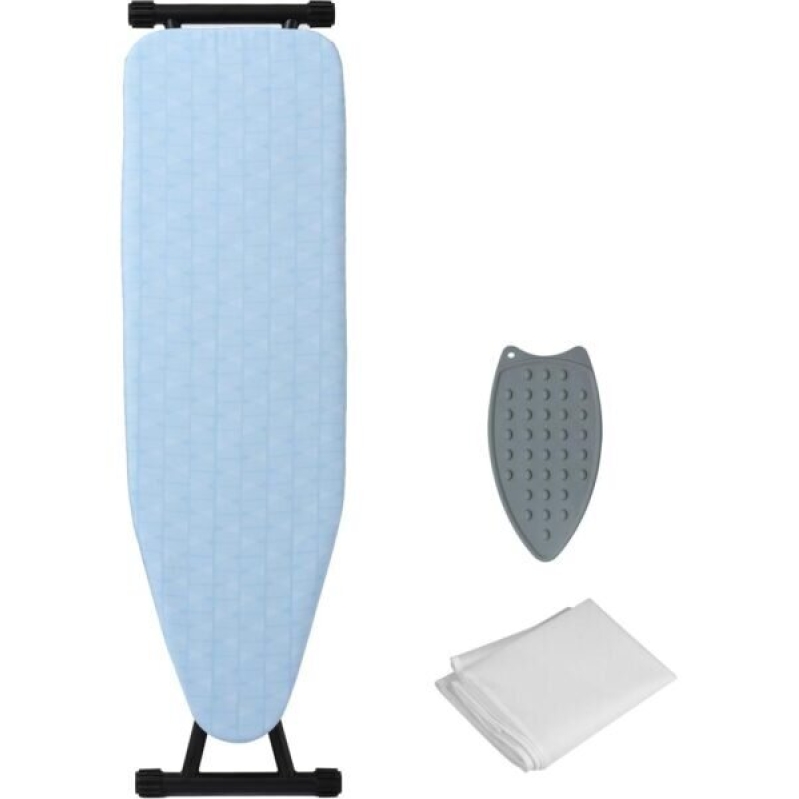 Adjustable Height Folding Ironing Board with Iron Pad - Blue