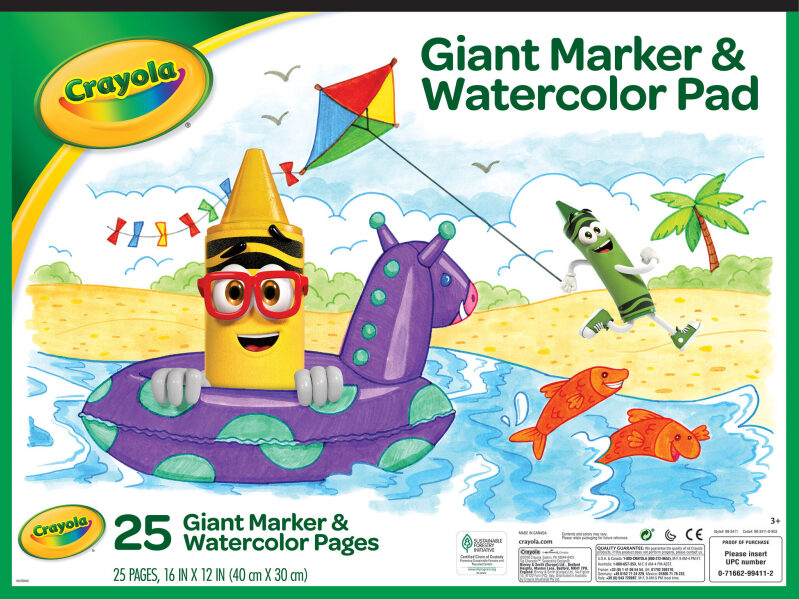 Crayola Giant Marker & Watercolor Pad Art Kit 25 Piece - Ideal for Creative Projects