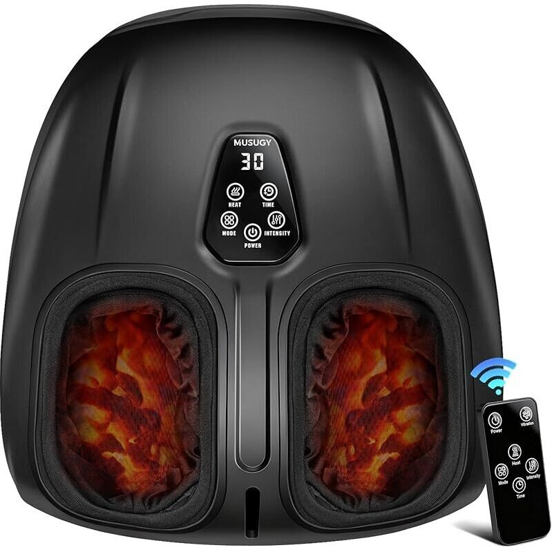 MUSUGY Shiatsu Foot Massager: Deep Kneading Compression & Vibration with Heat