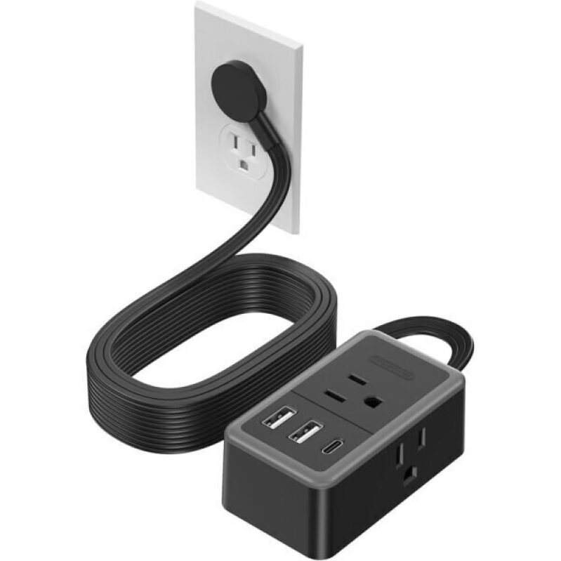 NTONPOWER 15ft Extension Cord with 3 Outlets and 2 USB Ports - 50% Off