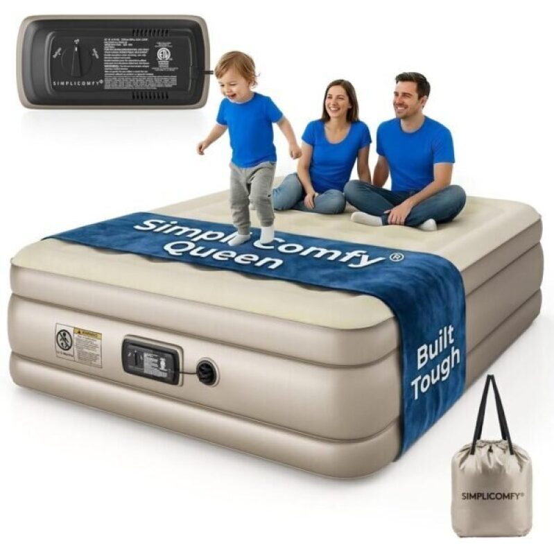 Upgrade Your Sleep with Simplico's 18-Inch Queen Air Mattress -63% off