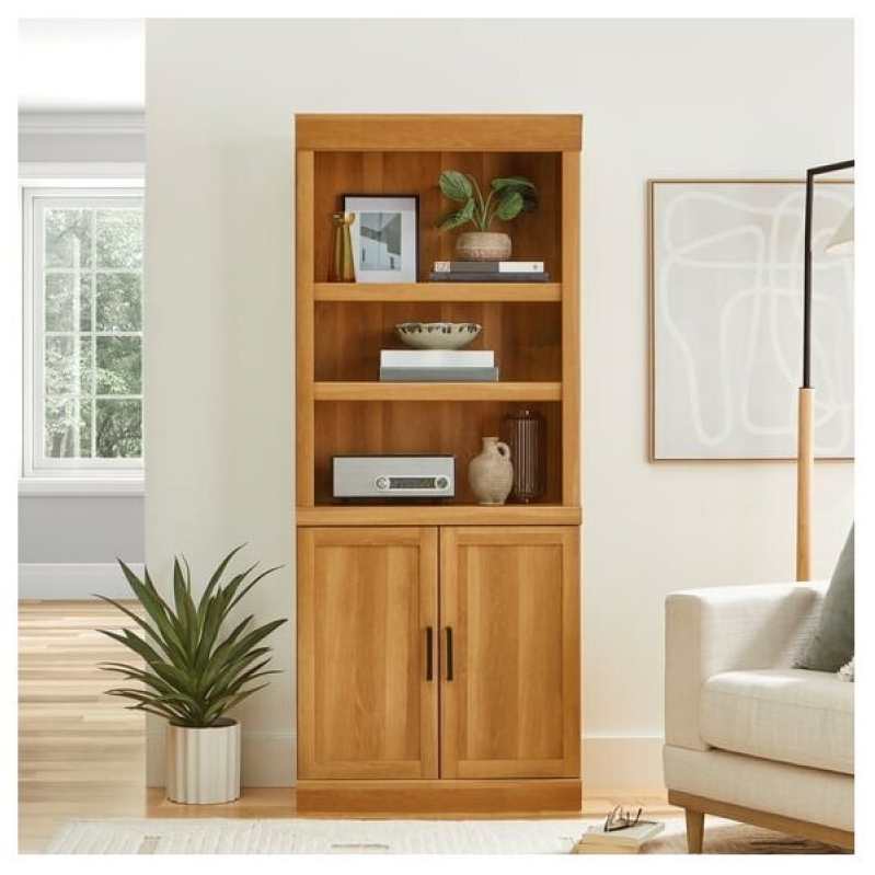 Affordable Glendale 5-Shelf Bookcase with Doors - Save $16.48 Today