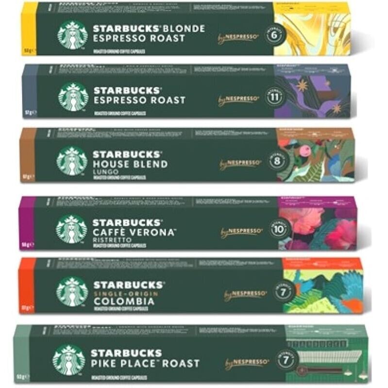 60-Count Starbucks by Nespresso Espresso Variety Pack - Best Coffee Capsules
