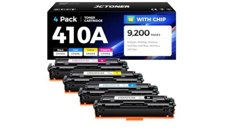 410A Toner Cartridge 4-Pack High Yield Replacement for HP Printers