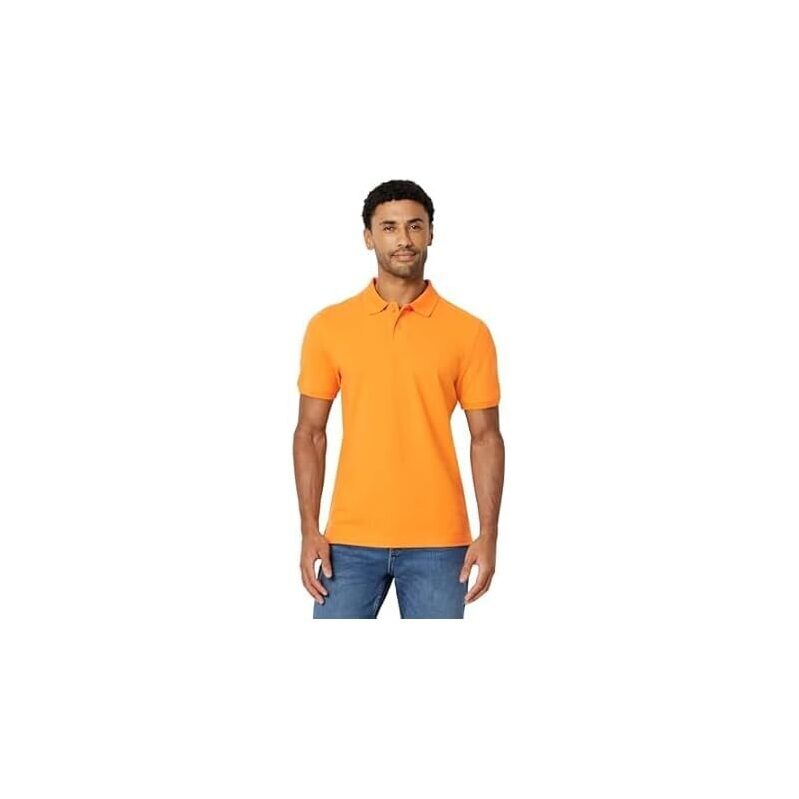 Affordable, High-Quality Men's Orange Cotton Polo Shirt