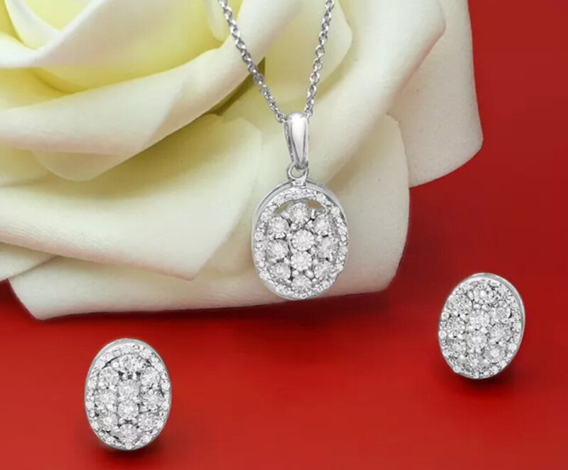 Macy's 1/10 Carat Diamond Sterling Silver Necklace - $50 Off Today