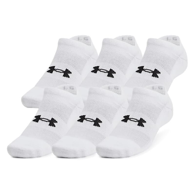 6 Pack Under Armour Unisex-Adult Training Cotton No Show Socks