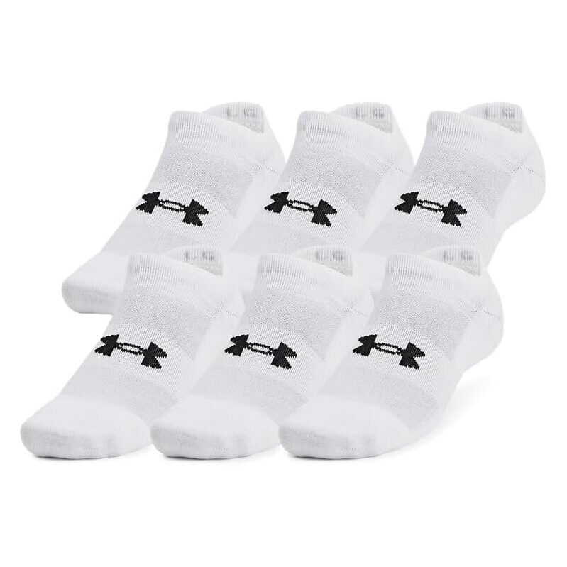 6 Pack Under Armour Unisex-Adult Training Cotton No Show Socks