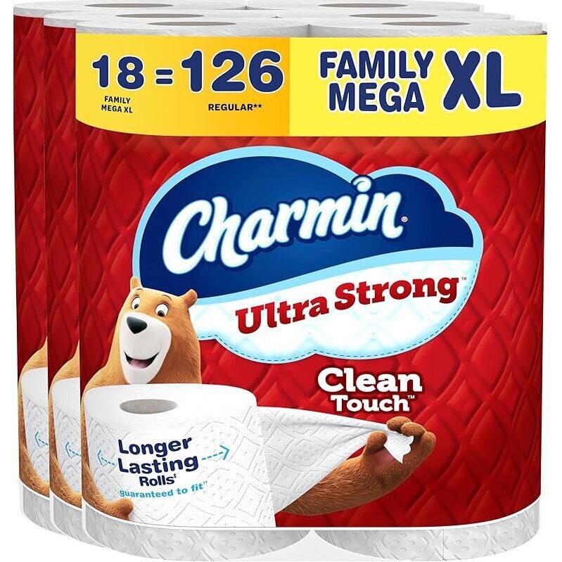 Charmin Ultra Strong Clean Touch Toilet Paper - Family Mega XL Rolls
