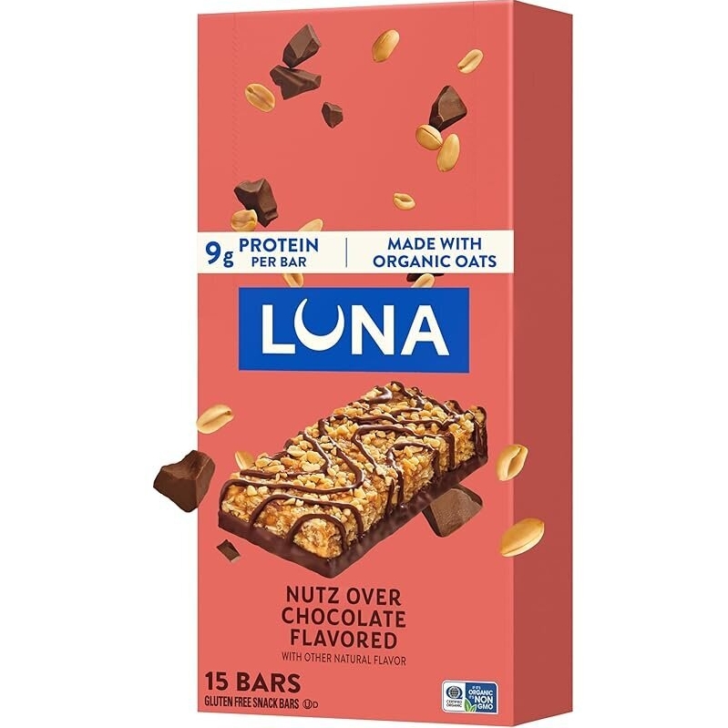 15-Count LUNA Bar Nutz Over Chocolate Flavor 1.69oz