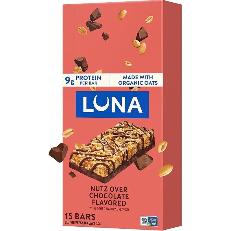 15-Count LUNA Bar Nutz Over Chocolate Flavor 1.69oz
