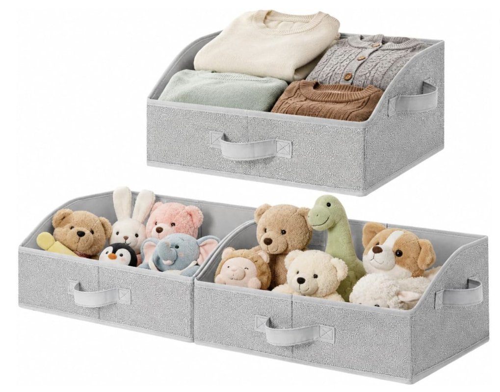 Foldable Storage Baskets - 3 Pack, Prime Free Shipping