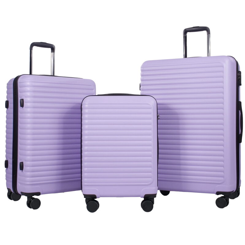 Travelhouse 3 Piece Hardside Luggage Set with TSA Lock and Spinner Wheels