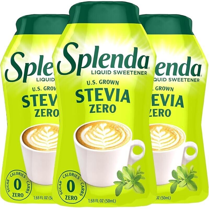 SPLENDA Stevia Liquid Zero Calorie Sweetener Drops - 3 Pack