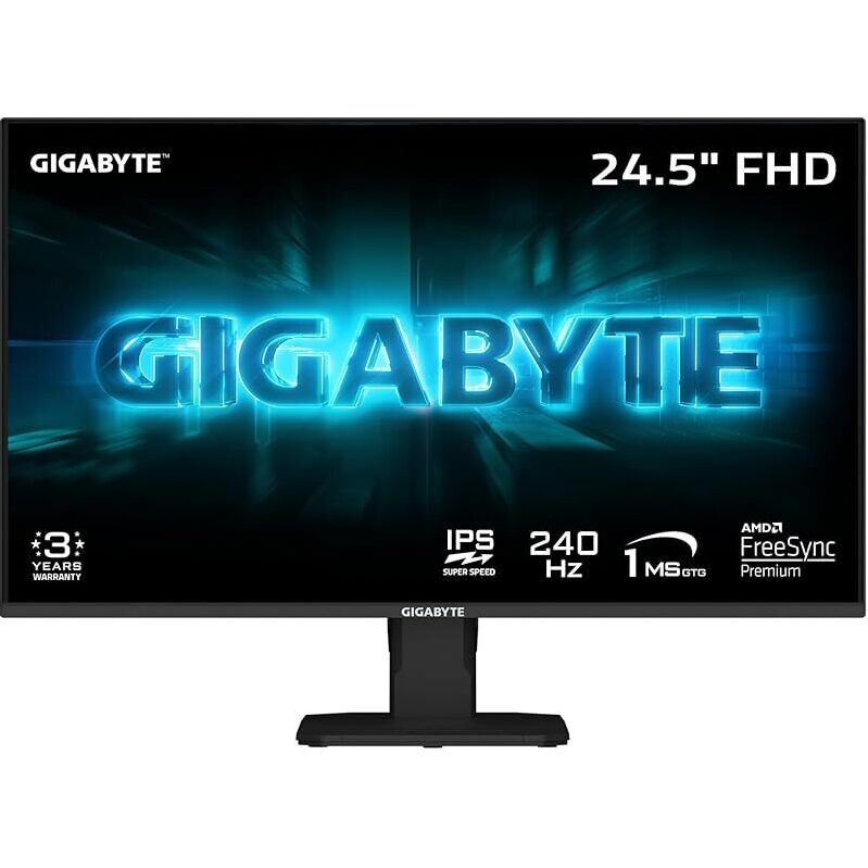Gigabyte GS25F2A 24.5-inch FHD Gaming Monitor - SuperSpeed IPS Panel with 240Hz and 1ms Response Time