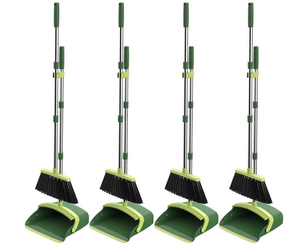 Upgraded Broom and Dustpan Set - 4 Pack - $29.99 After Discount