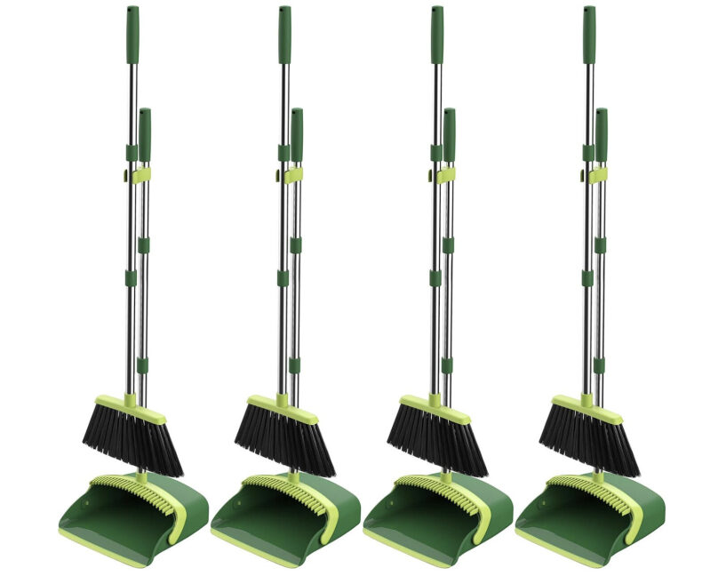Upgraded Broom and Dustpan Set - 4 Pack - $29.99 After Discount