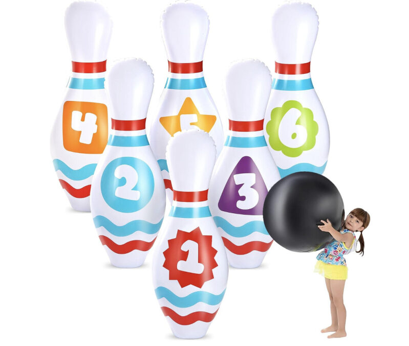 JOYIN Kids' Large Inflatable Bowling Set - Prime Deal