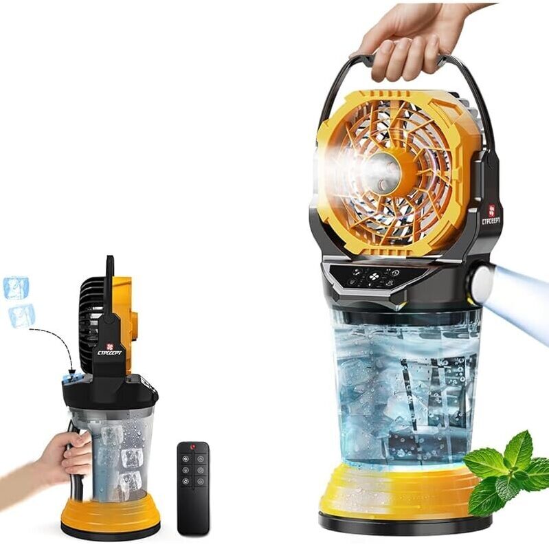 Portable Misting Fan with 30000mAh Battery - Long-Lasting Outdoor Cooling