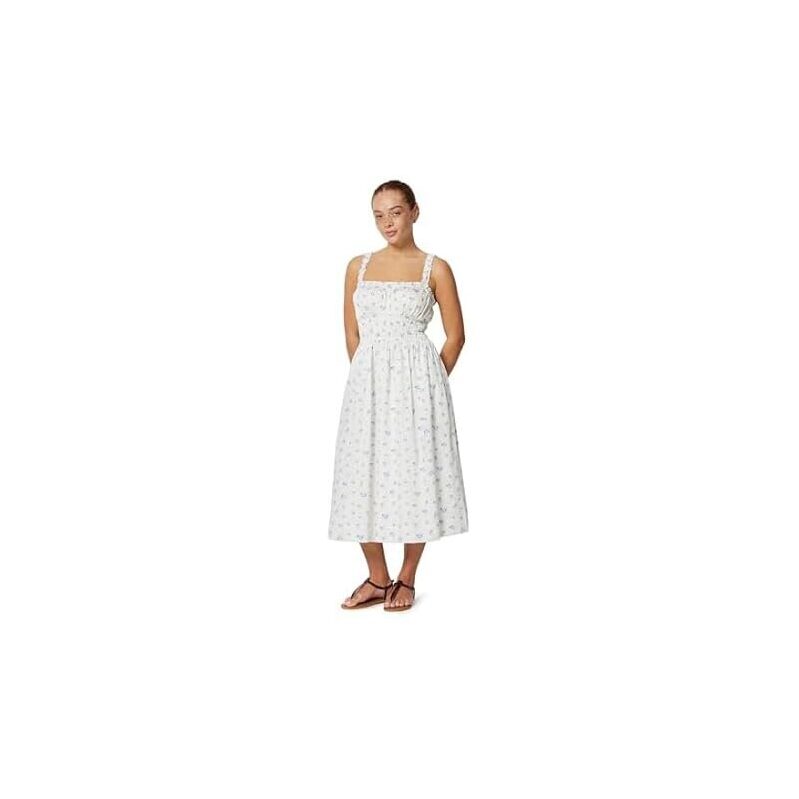 Amazon Essentials Women Woven Cotton Sateen Dress