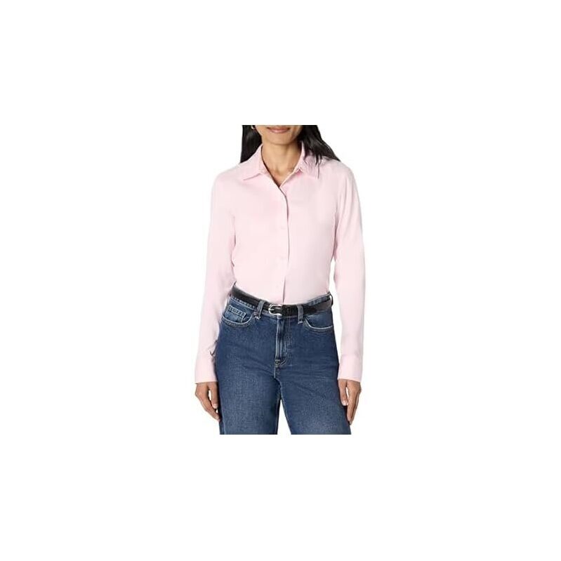 Versatile Amazon Essentials Women's Stretch Poplin Button-Up Dress Shirt
