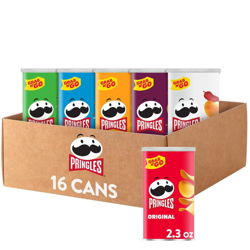 Pringles Mixed Flavor Chips, 16 Cans - Prime Deal