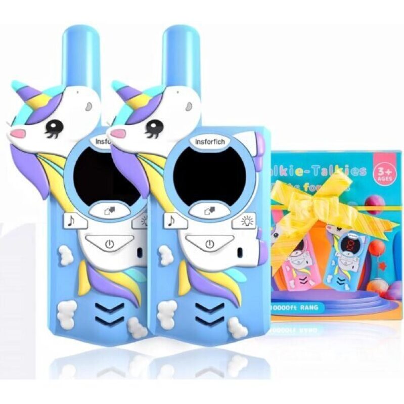 Unicorn Walkie Talkies for Kids: 2-Pack with 2 Miles Range, Perfect for Outdoor Adventures