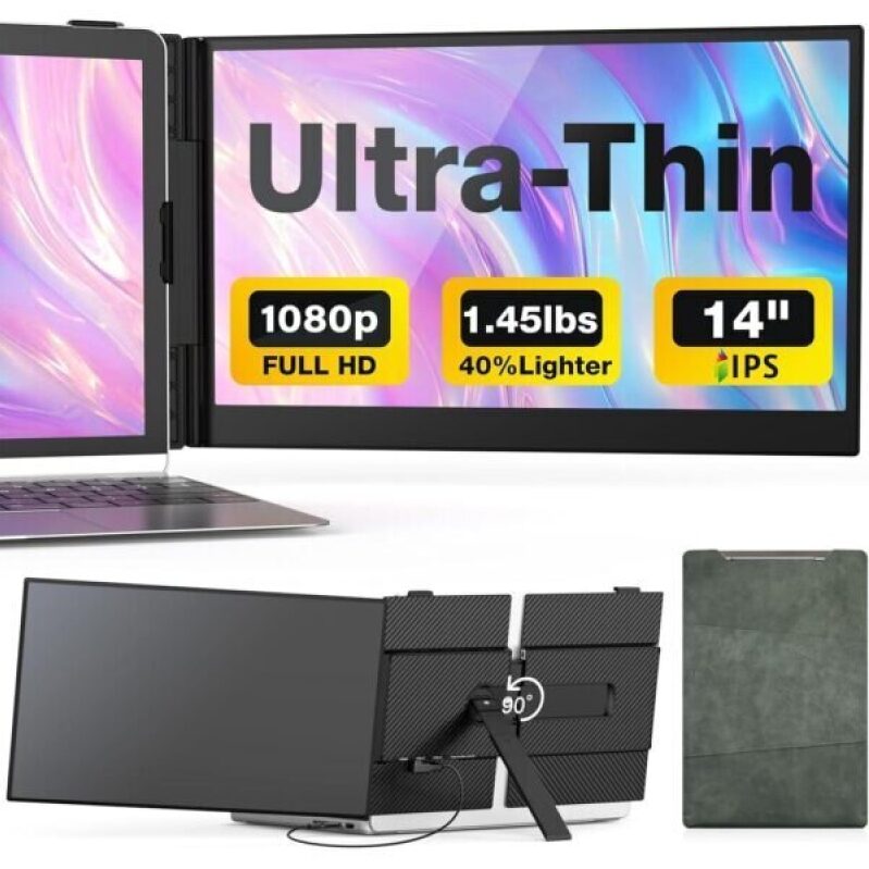 14-Inch Ultra-Thin & Lightweight 1080P FHD Portable Travel Monitor