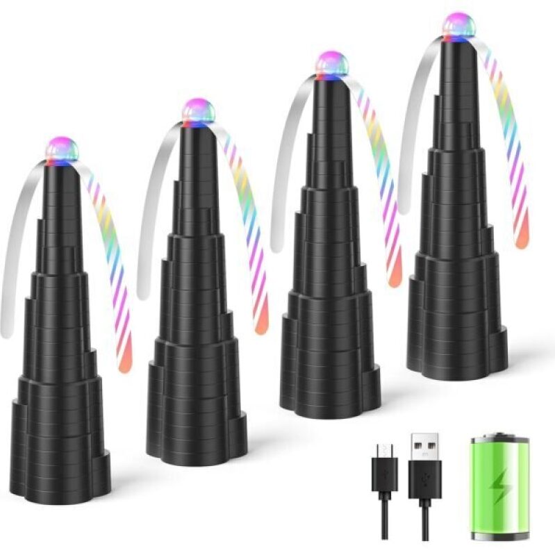 Rechargeable Fly Fans for Tables - 4 Pack