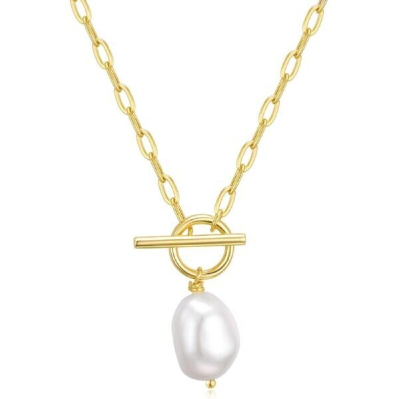 Elegant Baroque Pearl Pendant Necklace - 50% Discount