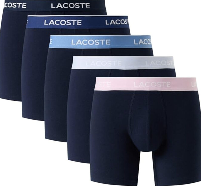 Lacoste Men's Boxer Briefs 5-Pack: Premium Comfort and Style