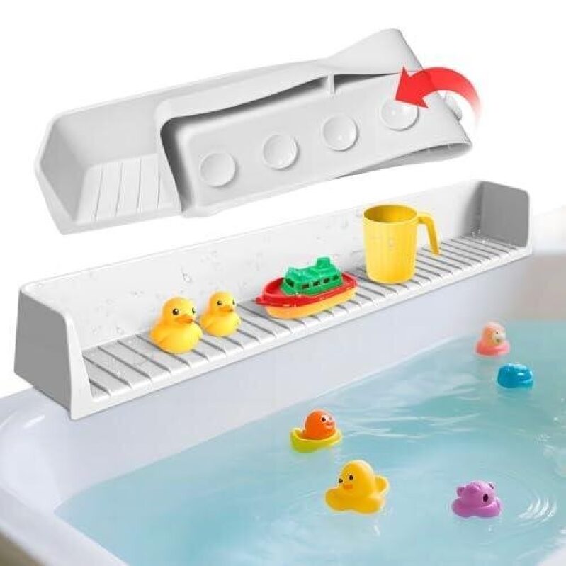 61% OFF: Silicone Water Stopper Toy Rack with 11 Suction Cups - Perfect for Bath Time