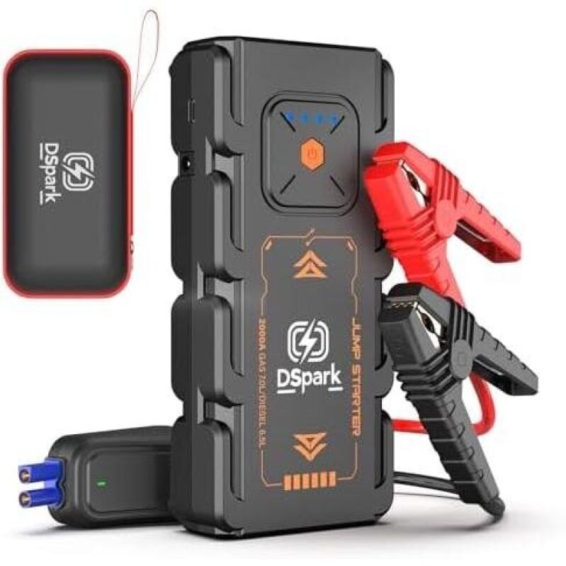 2000A Portable Car Jump Starter with USB Fast Charging - 50% OFF