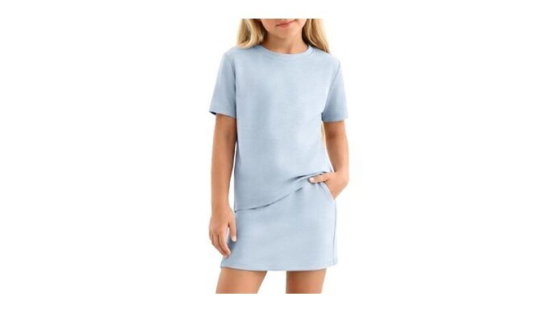 Light Blue Kids' 2-Piece Summer Outfit - Soft & Stylish