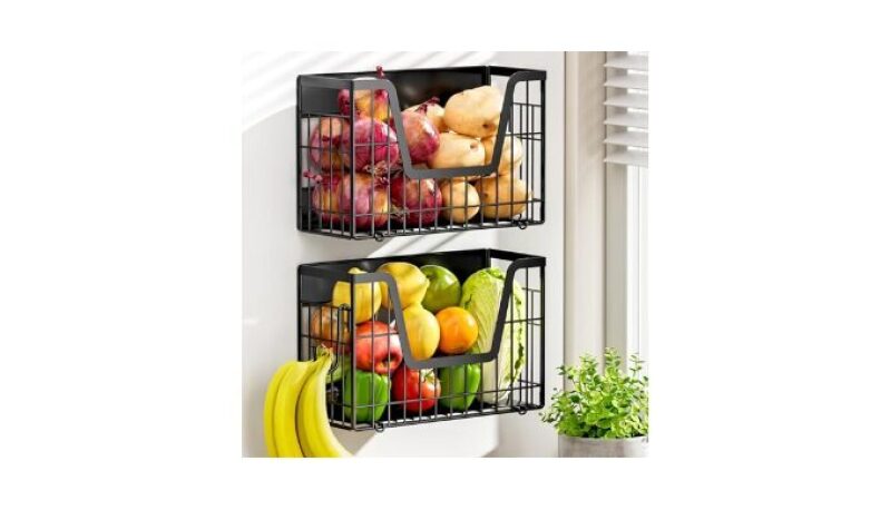 Magnetic Shelf for Fridge: Double Bin Storage Solution