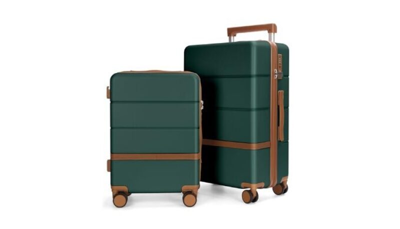 20/24 Inch Hardshell Travel Suitcases, 2-Piece Luggage Set with TSA Lock