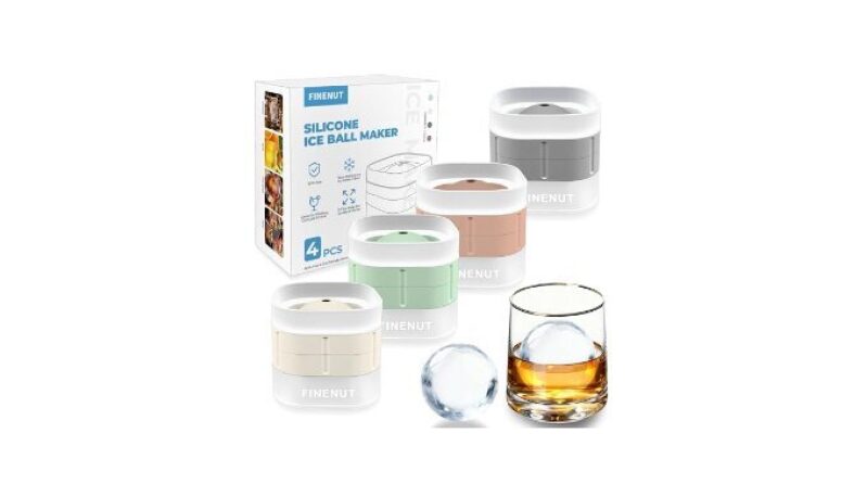 Large 2.5 Inch Silicone Ice Ball Molds - 4 Pack