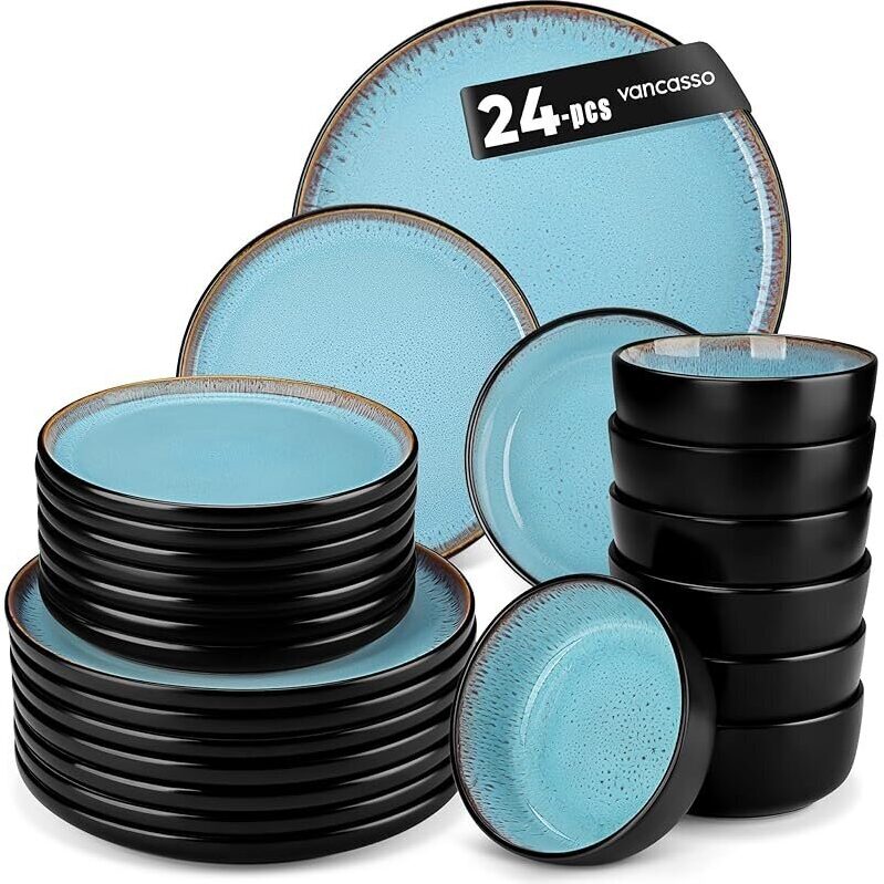 Elegant Vancasso 24-Piece Dinnerware Set - Unique Glazes