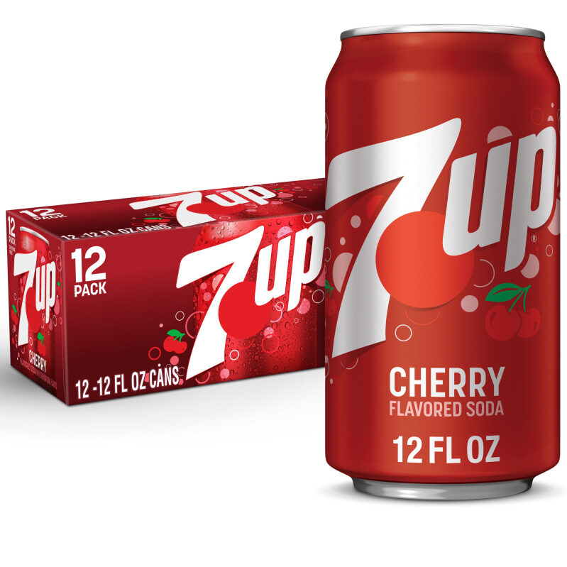 12-Pack 7UP Caffeine Free Cherry Soda Pop 12oz Cans